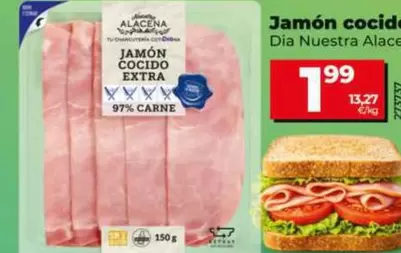 Dia Nuestra Alacena - Jamón Cocido Extra 97%