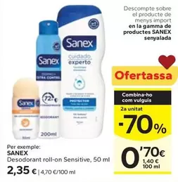 Sanex - Desodorant Roll-on Sensitive