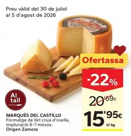 Marqués Del Castillo - Formatge De Llet Crua D'Ovella