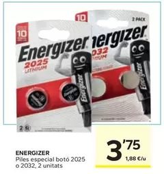 Energizer - Piles Especial Boto