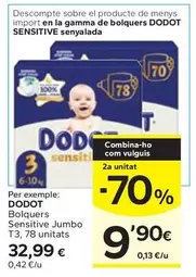 Dodot - Bolquers Sensitive Jumbo