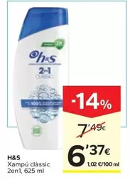 H&S - Xampu Classic 2 En 1