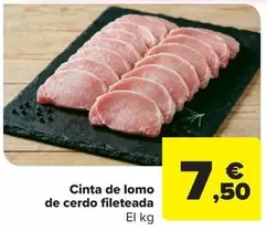Cinta de lomo de cerdo fileteada