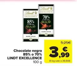 Lindt - Chocolate Negro 85% O 70%