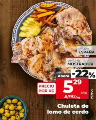 Chuleta De Lomo De Cerdo