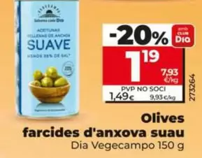 Dia Vegecampo - Aceitunas Rellenas De Anchoa Suave