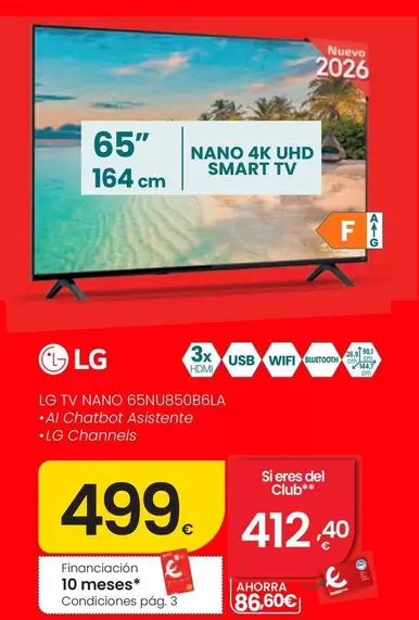 LG - Tv Nano 65NU850B6LA