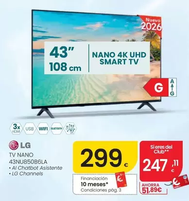 LG - Tv Nano 43NU850B6LA