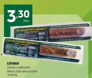 coviran - Chorizo O Salchichon Iberico Cular Extra Al Corte