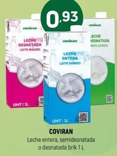 coviran - Leche Entera, Semidesnatada O Desnatada Brik