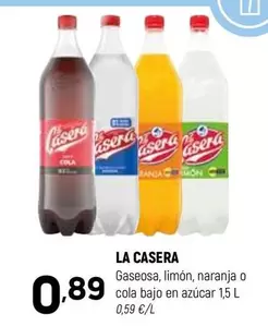 La Casera - Gaseosas, Limon, Naranja O Cola Bajo En Azucar