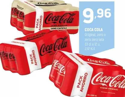 Coca-Cola - Original, Zero O Zero Zero Lata
