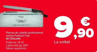 Id Italian - Fashion Fun Planxa De Cabells Professional Menta