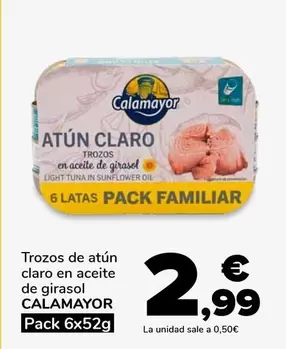 Calamayor - Trozos De Atún Claro En Aceite De Girasol