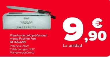 Id Italian - Plancha De Pelo Profesional Menta Fashion Fun