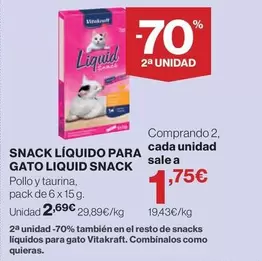 Vitakraft - Snack Liquido Para Gato Liquid Snack