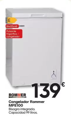 Rommer - Congelador MFE100