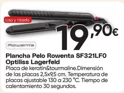 Rowenta - Plancha Pelo SF321LFO Optiliss Lagerfeld