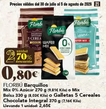 florbu - Barquillos Mix 0% Azúcar