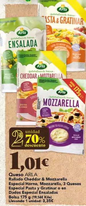 Arla - Queso Rallado De Chocolat