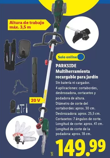 Parkside - Multiherramienta Recagabe Para Jardín