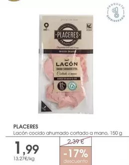 Lacón Cocido Ahumado Cortado A Mano