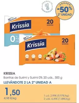Krissia - Barritas De Surimi Y Surimi 0%