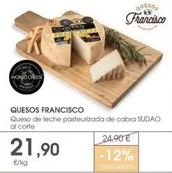 Queserías Cerraleña - Queso De Leche Pasteurizada De Cabra Sudao Al Corte