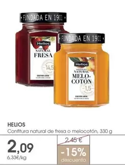 Helios - Confitura Natural De Fresa O Melocoton