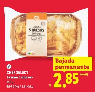 Chef Select - Lasaña 5 Quesos 