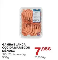Gamba Blanca Cocida Mariscos Mendez