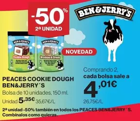Ben & Jerry's - Peaces Cookie Dough
