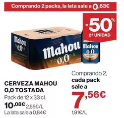 Mahou - Cerveza 0,0 Tostada