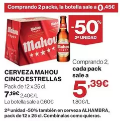 Mahou - Cerveza Cinco Estrellas
