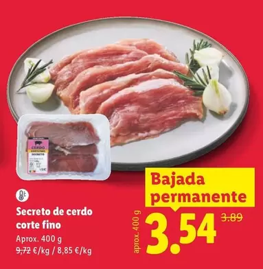 Secreto De Cerdo Corte Fino