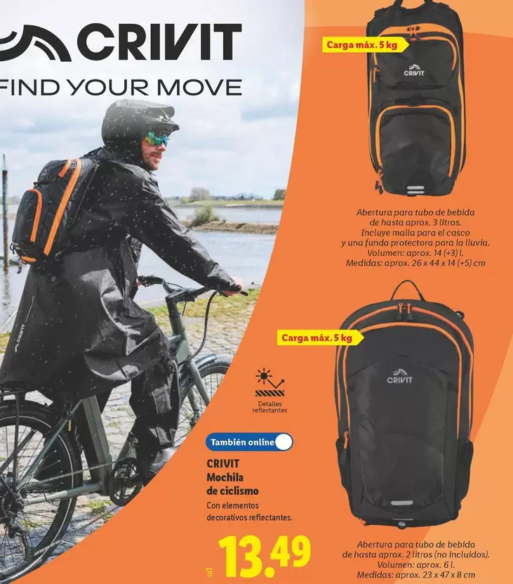 Crivit - Mochila De Cicilsmo