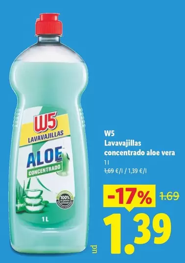 W5 - Lavavajillas Concentrado Aloe Vera