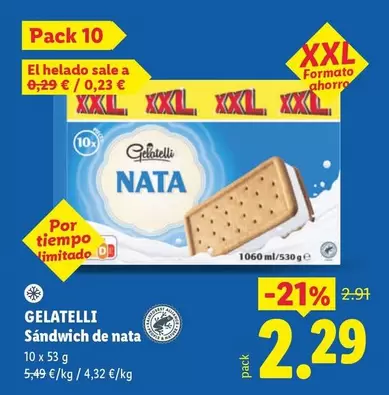 Gelatelli - Sandwich De Nata
