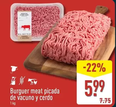 Burger Meat Picada De Vacuno Y Cerdo