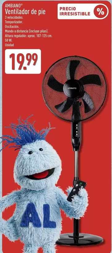 Ambiano - Ventilador De Pie