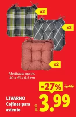 Livarno - Cojines Para Asiento