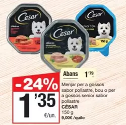 Cesar - Menjar Per A Gossos Sabor Pollastre, Bou O Per A Gossos Senior Sabor Pollastre