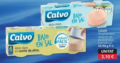 Calvo - Tonyina Clara Baixa En Sal En Oli D'oliva O Al Natural