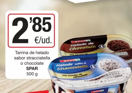 Spar - Tarrina De Helado Sabor Stracciatella O Chocolate