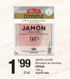 Argal - Jamon Cocido Bonnatur En Lonchas