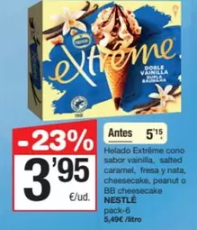 Nestlé - Helado Extreme Cono Sabor Vainilla