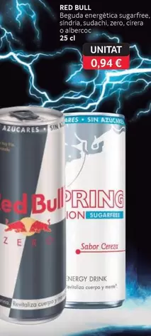Red Bull - Beguda Energètica Sugarfree, Síndria, Sudachi, Zero, Cirera O Albercoc