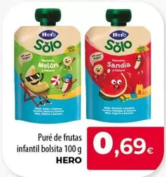 Hero - Pure De Frutas Infantil Bolsita