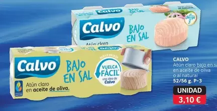Calvo - Atún Claro Bajo En Sa En Aceite De Oliva O Al Natural