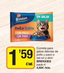 Brekkies - Comida Para Gatos Delicias De Pollo Y Pavo O Sal-on Y Atún 